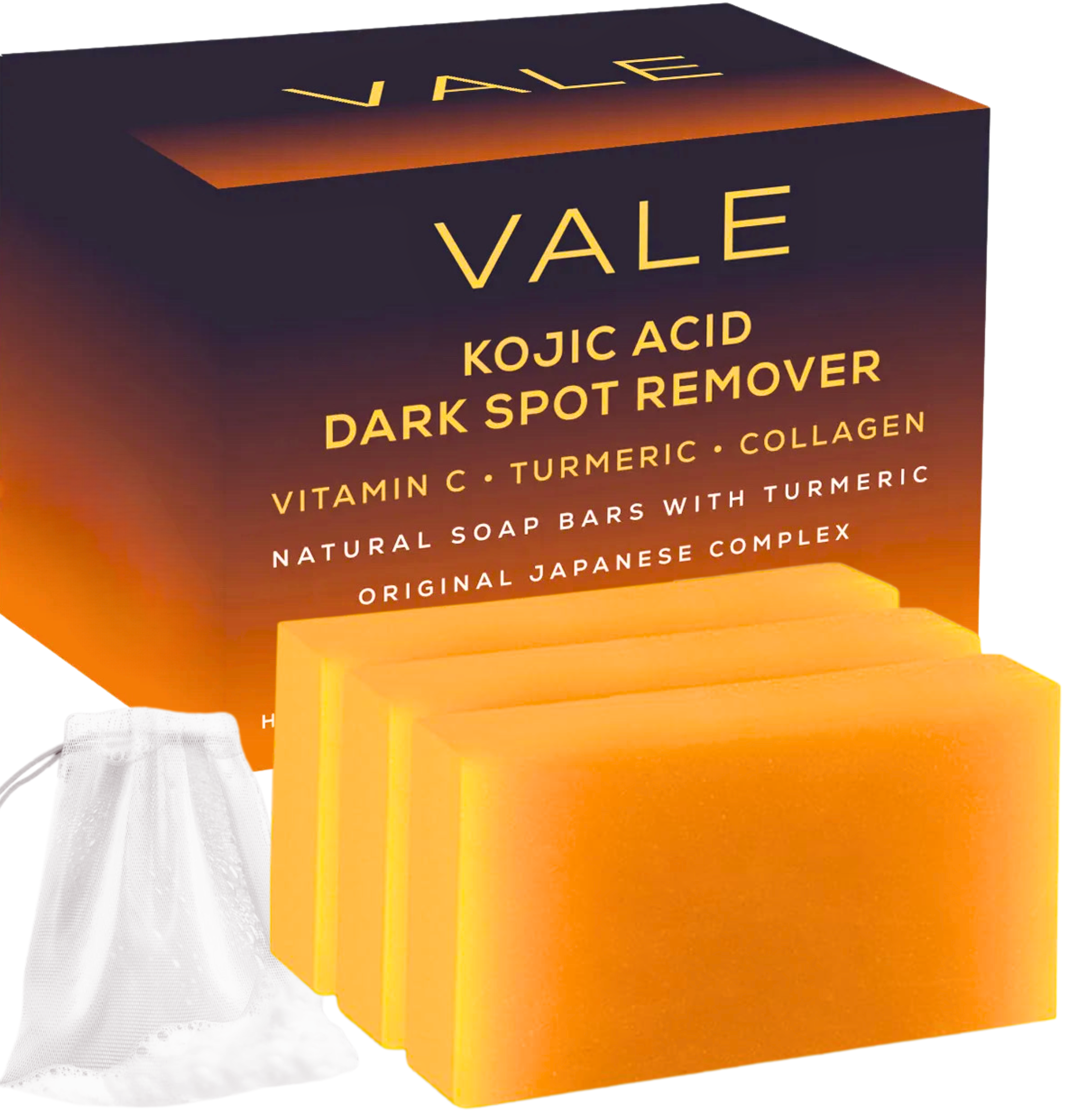 3 Pack Vale Kojic & Turmeric Soap